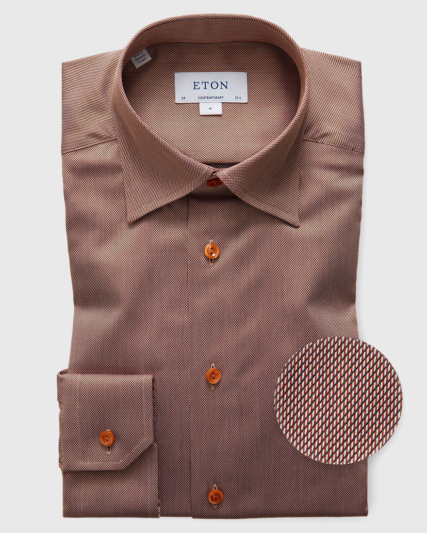 ETON 3429795384740 EXTRA LONG SLEEVE RUST SLIM SC SHIRT