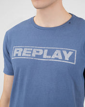 Load image into Gallery viewer, REPLAY M37632660 BLUE CREW T-SHIRT