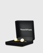 Load image into Gallery viewer, VINCENT & FRANKS VF22022 ROUND GOLD CUFFLINKS
