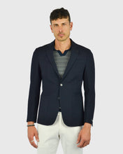 Load image into Gallery viewer, KARL LAGERFELD 524030 NAVY HERRINGBONE BLAZER