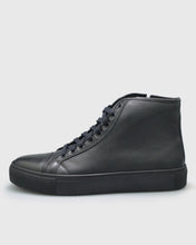 Load image into Gallery viewer, VINCENT & FRANKS VFW22HT BLACK HIGH-TOP LEATHER SNEAKER