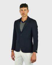 Load image into Gallery viewer, KARL LAGERFELD 524030 NAVY HERRINGBONE BLAZER