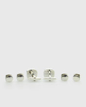 Load image into Gallery viewer, VINCENT & FRANKS VF41223S RHODIUM CUFFLINKS & STUD SET