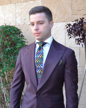 Load image into Gallery viewer, SERGIO ALVAJEE W18SA-HM-5 DARK BROWN ITALIAN SILK TIE