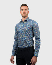 Load image into Gallery viewer, VINCENT & FRANKS S193639202B TURQ LIBERTY PRINT SLIM SC SHIRT