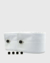 Load image into Gallery viewer, VINCENT & FRANKS VF41223S RHODIUM CUFFLINKS & STUD SET