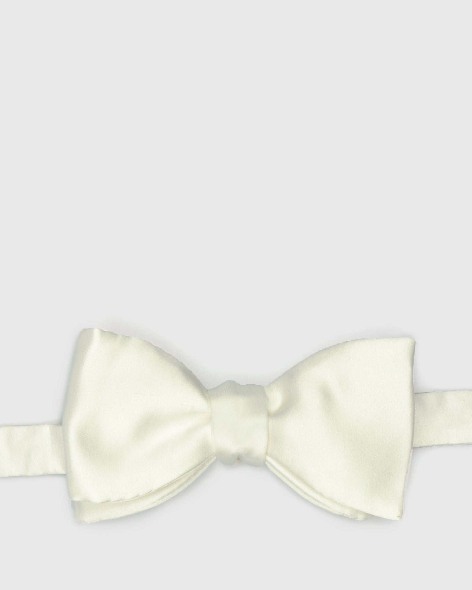 FRANCESCO TOME TYOFT-2 SELF TIE PLAIN MILK SILK BOW