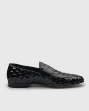 Load image into Gallery viewer, VINCENT & FRANKS VFS22-LO BLACK WOVEN PATENT LOAFER