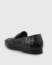 Load image into Gallery viewer, VINCENT & FRANKS VFS22-LO BLACK WOVEN PATENT LOAFER