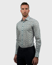 Load image into Gallery viewer, VINCENT & FRANKS S193639108C WATER GREEN LIBERTY PRINT SLIM SC SHIRT