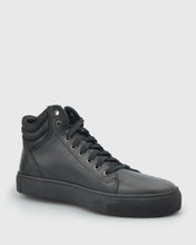 Load image into Gallery viewer, VINCENT & FRANKS VFW22HT1 BLACK HIGH-TOP LEATHER SNEAKER