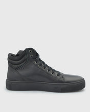 Load image into Gallery viewer, VINCENT & FRANKS VFW22HT1 BLACK HIGH-TOP LEATHER SNEAKER