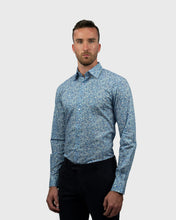 Load image into Gallery viewer, VINCENT & FRANKS S183638145C BLUE LIBERTY PRINT SLIM SC SHIRT