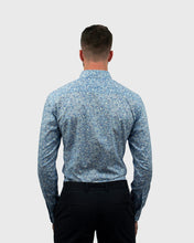 Load image into Gallery viewer, VINCENT & FRANKS S183638145C BLUE LIBERTY PRINT SLIM SC SHIRT