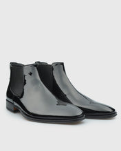 Load image into Gallery viewer, VINCENT &amp; FRANKS VFS21-23 BLACK PATENT CHELSEA BOOT
