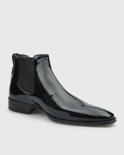 Load image into Gallery viewer, VINCENT &amp; FRANKS VFS21-23 BLACK PATENT CHELSEA BOOT
