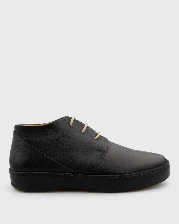 BRANDO ANTICATO BLACK HI TOP SHOES