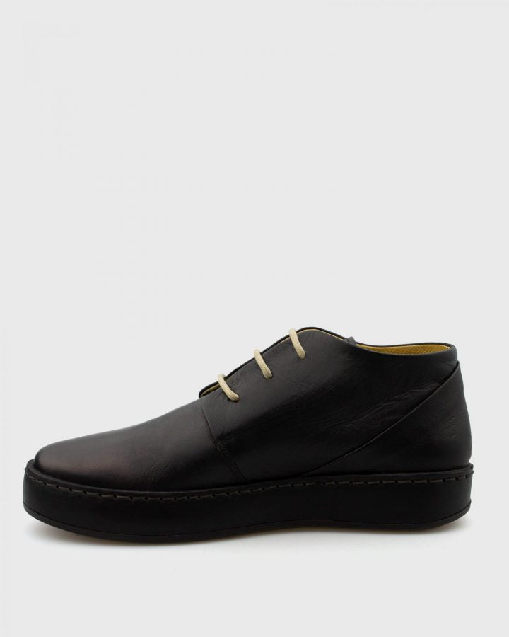 BRANDO ANTICATO BLACK HI TOP SHOES