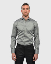 Load image into Gallery viewer, VINCENT & FRANKS S19CH0137 CHARCOAL HERRINGBONE TWILL SLIM SC SHIRT