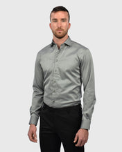 Load image into Gallery viewer, VINCENT & FRANKS S19CH0137 CHARCOAL HERRINGBONE TWILL SLIM SC SHIRT