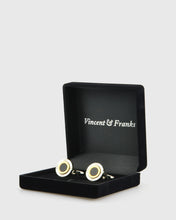 Load image into Gallery viewer, VINCENT & FRANKS VF22204R GOL-BLK CUFFLINKS