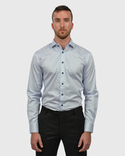 Load image into Gallery viewer, VINCENT & FRANKS S19CPR029 NAVY MEDALLION PRINT SLIM SC SHIRT