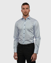Load image into Gallery viewer, VINCENT & FRANKS S19CPR029 NAVY MEDALLION PRINT SLIM SC SHIRT