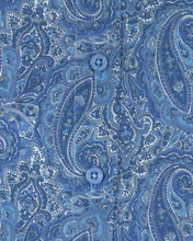 Load image into Gallery viewer, VINCENT & FRANKS S183636015F BLUE PAISLEY LIBERTY PRINT SLIM SC SHIRT