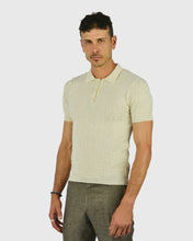 Load image into Gallery viewer, VINCENT & FRANKS S221VF CREAM SS KNITTED POLO