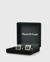 Load image into Gallery viewer, VINCENT & FRANKS VF22730SQ BLACK CUFFLINKS