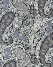 Load image into Gallery viewer, VINCENT & FRANKS S183636041S GREY PAISLEY LIBERTY PRINT SLIM SC SHIRT