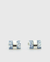 Load image into Gallery viewer, VINCENT & FRANKS VF23026 BLUE MOSAIC MOP CUFFLINKS