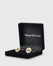 Load image into Gallery viewer, VINCENT & FRANKS VF23159RHO TIGER EYE CUFFLINKS