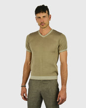 Load image into Gallery viewer, VINCENT & FRANKS S023VF SS TAUPE KNITTED V-NECK