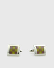 Load image into Gallery viewer, VINCENT & FRANKS VF22591GR CHECK CAT EYE CUFFLINKS