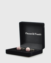 Load image into Gallery viewer, VINCENT & FRANKS VF23029ROSE CRYSTAL CUFFLINKS