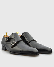 Load image into Gallery viewer, L'STONY 85469 PERFORATED PATENT BLACK MONK STRAP