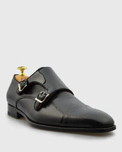 Load image into Gallery viewer, L'STONY 85469 PERFORATED PATENT BLACK MONK STRAP