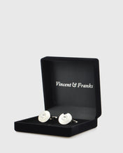 Load image into Gallery viewer, VINCENT & FRANKS VF27095C ROUND CRYSTAL CUFFLINKS