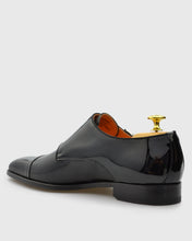 Load image into Gallery viewer, L'STONY 85469 PERFORATED PATENT BLACK MONK STRAP