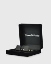 Load image into Gallery viewer, VINCENT & FRANKS VF22724SQ BLACK CUFFLINKS