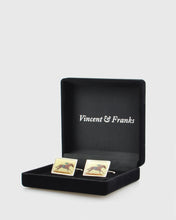 Load image into Gallery viewer, VINCENT & FRANKS VF20613B RHODIUM CUFFLINKS