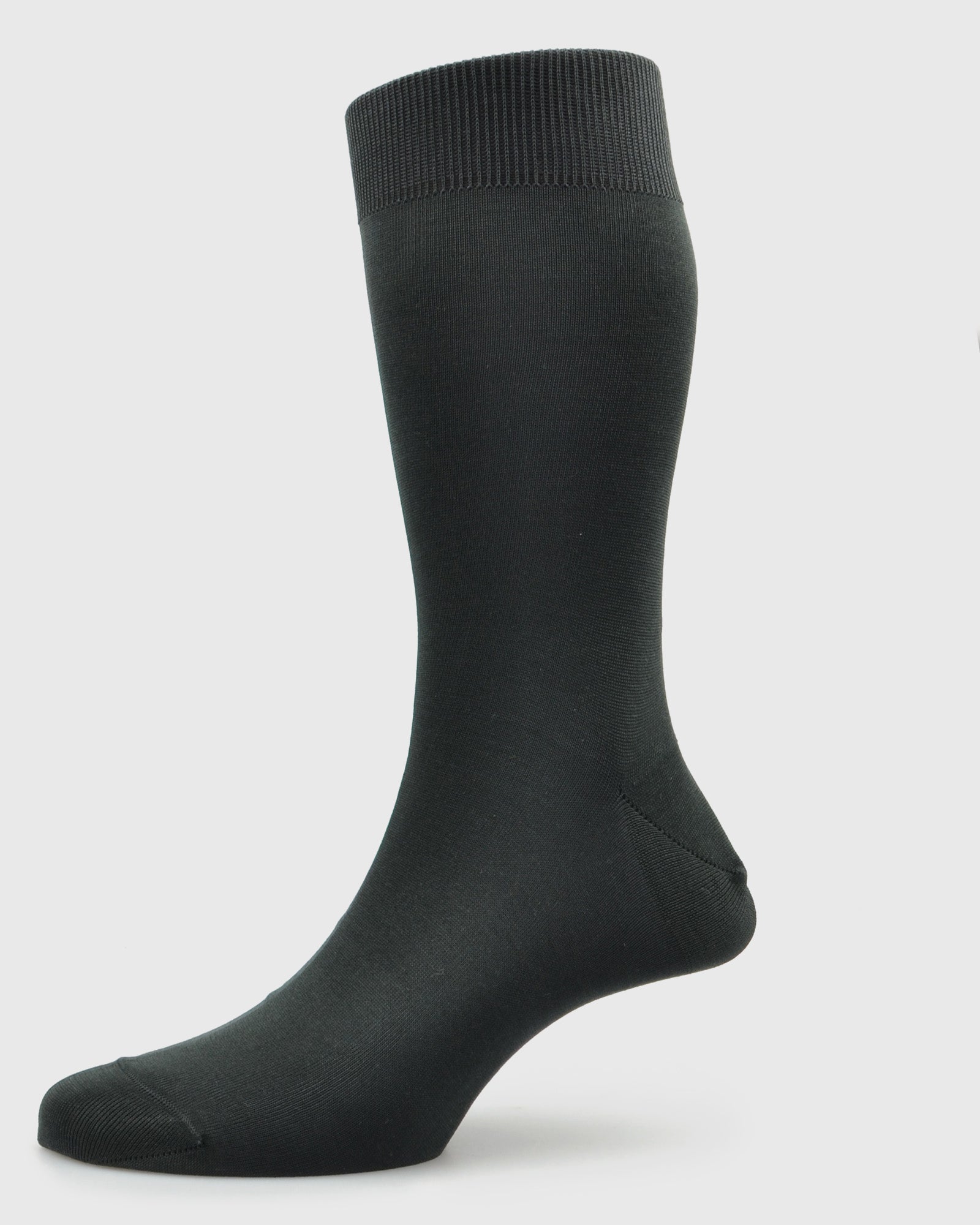 VISCONTI A590V PLAIN CHARCOAL SOCKS