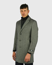 Load image into Gallery viewer, KARL LAGERFELD 455704 HERRINGBONE SALT & PEPPER OVERCOAT