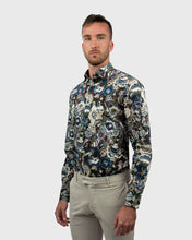 Load image into Gallery viewer, VINCENT & FRANKS S183638211C BROWN FLORAL LIBERTY PRINT SLIM SC SHIRT