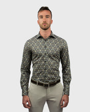 Load image into Gallery viewer, VINCENT & FRANKS S193638029D BLACK LIBERTY PRINT SLIM SC SHIRT