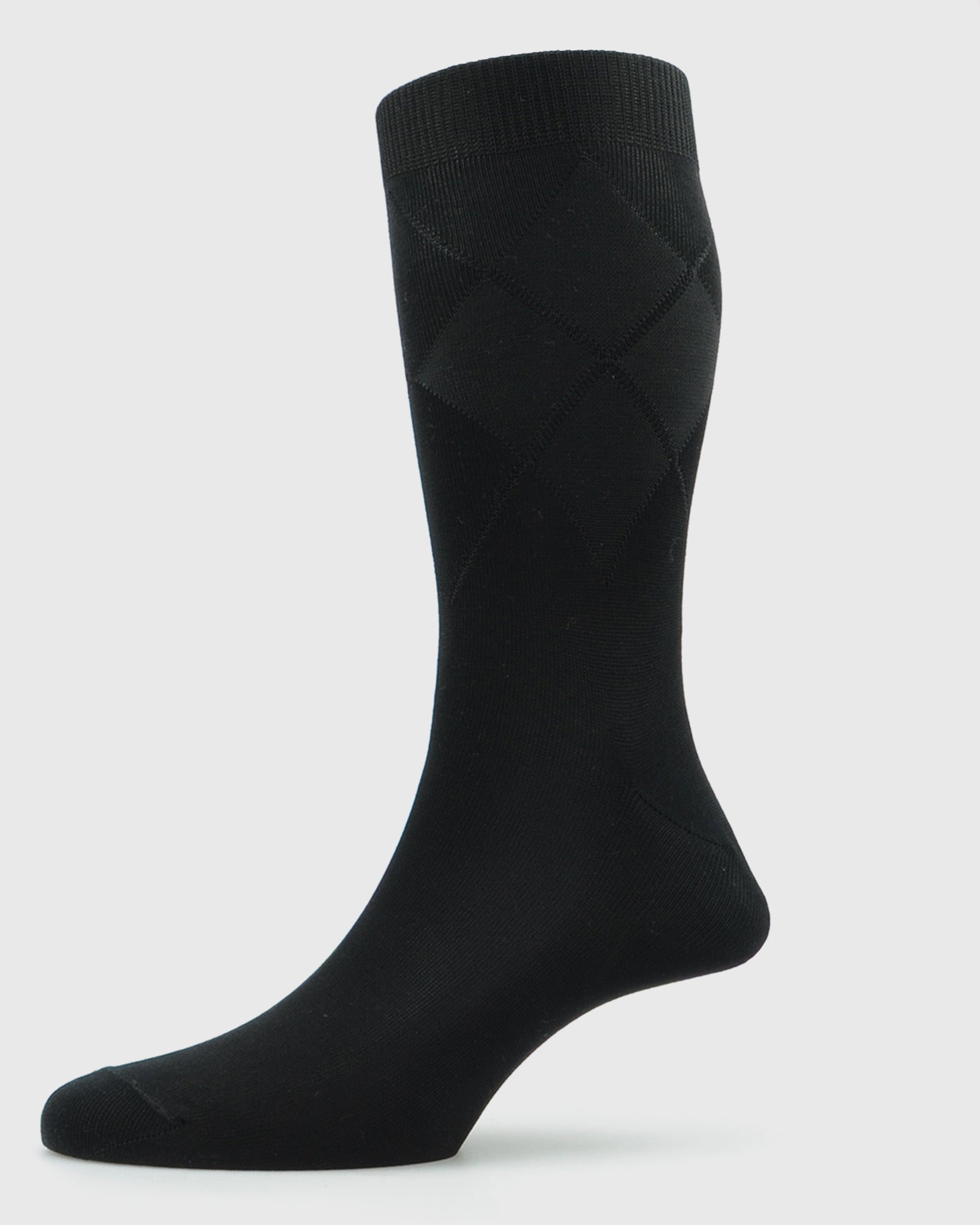 VISCONTI A238V TEXTURED BLACK SOCKS