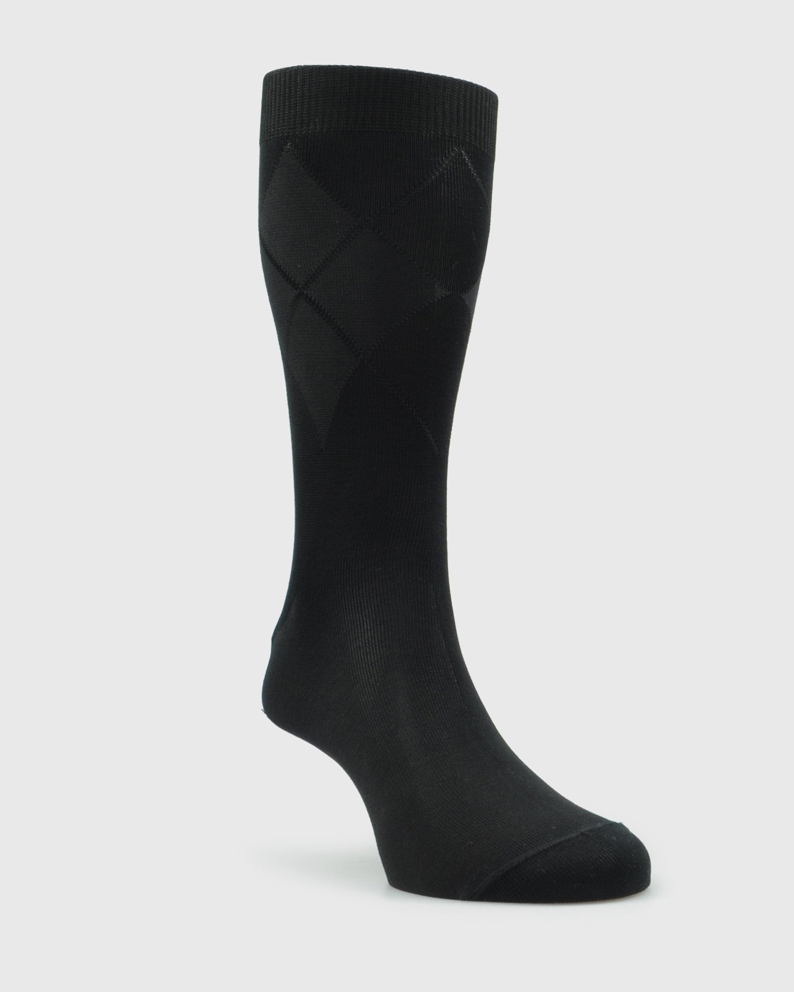 VISCONTI A238V TEXTURED BLACK SOCKS