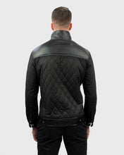 Load image into Gallery viewer, VINCENT & FRANKS W19VFQLT QUILTED BLACK BIKER JACKET
