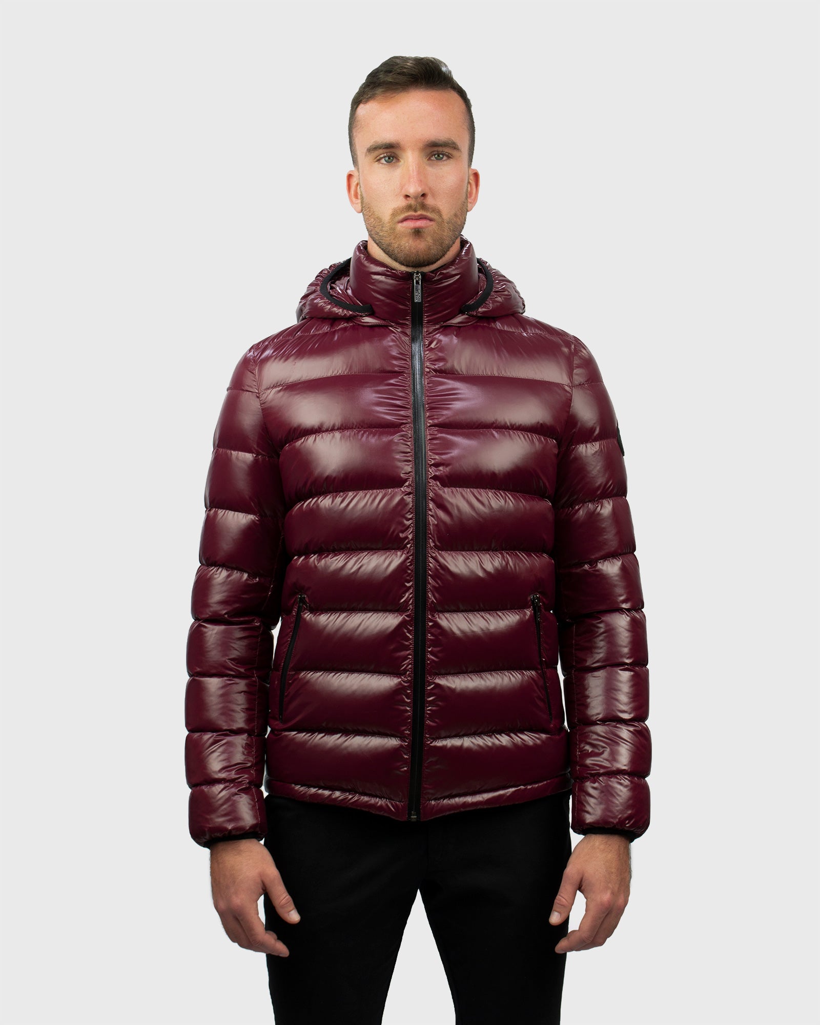 KARL LAGERFELD 505032-592532 WINE DUCK DOWN PUFFER JACKET